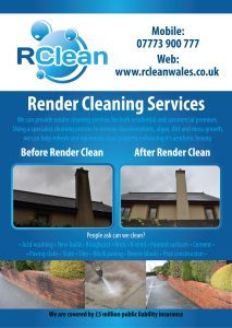 render clean softwash power wash gutter cleaning
